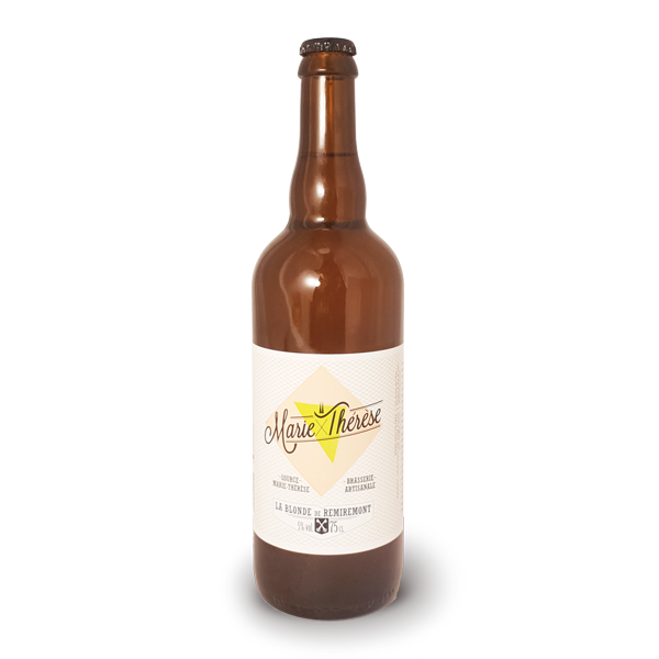 La bière blonde à la brimbelle Marie-Thérèse, bière artisanale brassée à Remiremont dans les Vosges