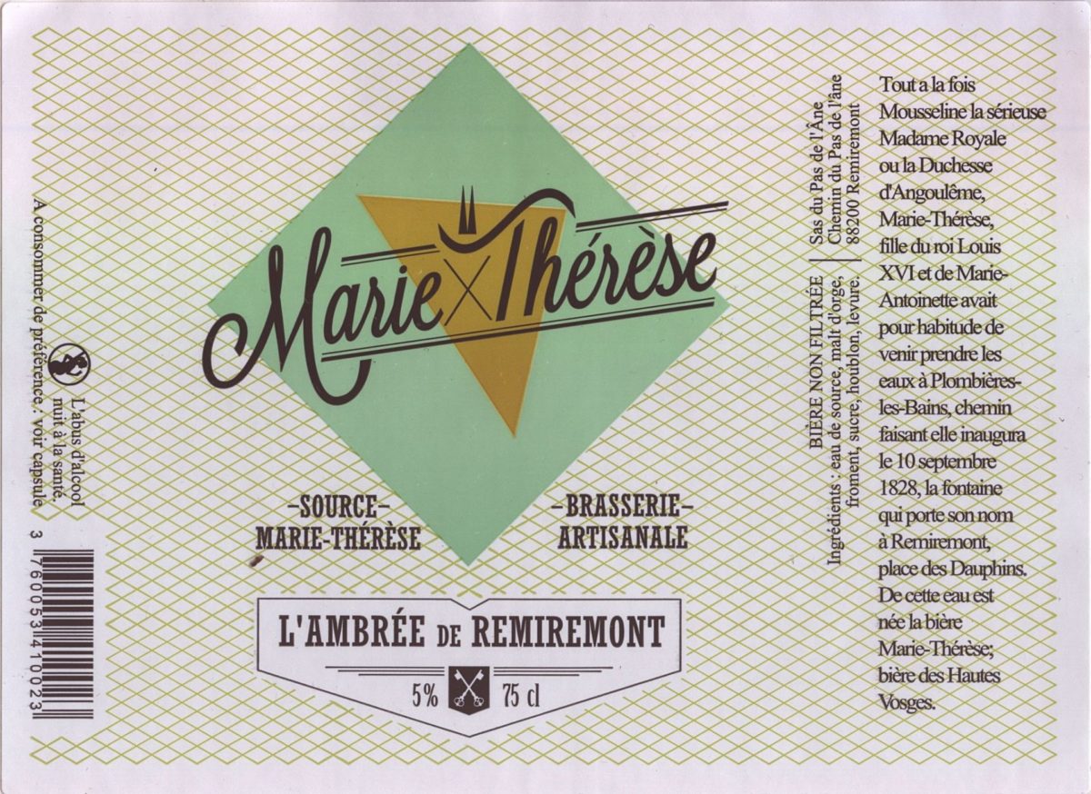 Étiquette L'ambrée de Remiremont